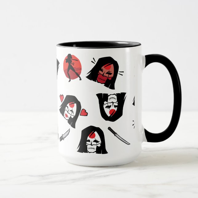 Caneca Esquadrão Suicida | Padrão Katana Emoji (Direita)