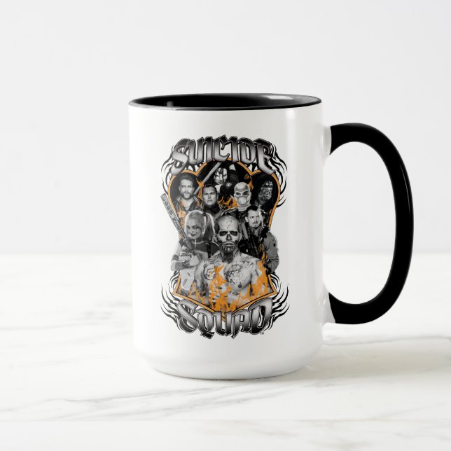 Caneca Esquadrão Suicida | Task Force X Tatuagem Tribal (Direita)