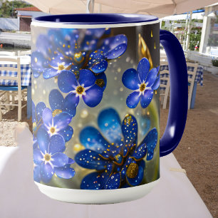 Caneca Esqueça-me, não flor com sotaque de ouro