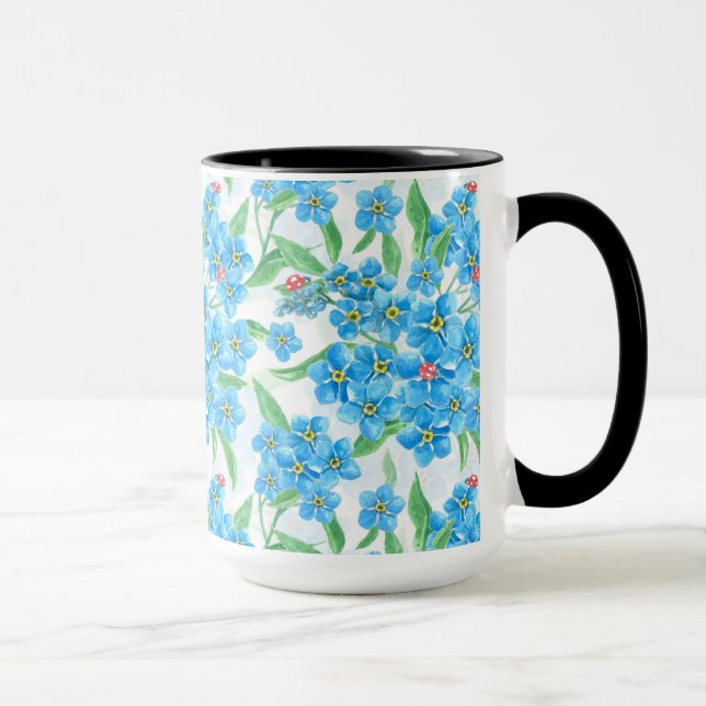 Caneca Esquece-me de um padrão não perfeito (Direita)