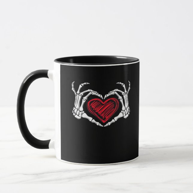 Caneca Esqueleto das Mãos do Coração (Esquerda)