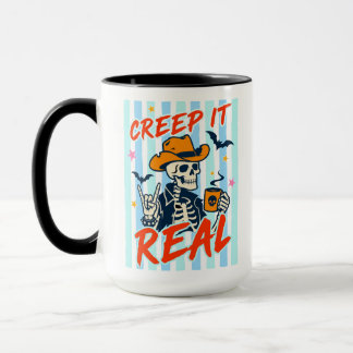 Caneca Esqueleto de Halloween Creep It Real