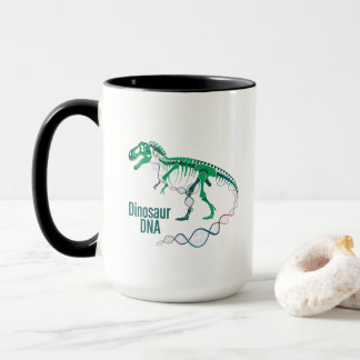 Caneca Esqueleto do DNA do dinossauro - Código Genético P