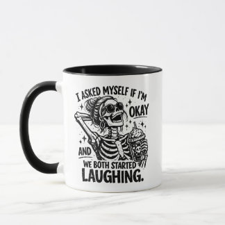 Caneca Esqueleto Engraçado Humor Negro Me Perguntei Se Es
