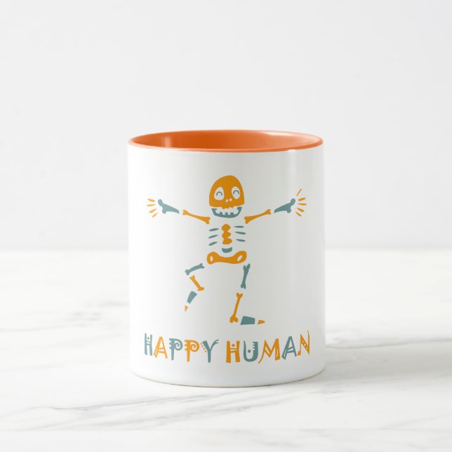 Caneca Esqueleto humano alegre (Centro)
