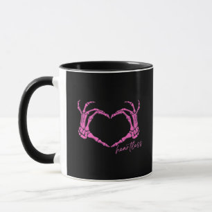 Caneca Esqueleto Sem Coração Mãos Clássicas