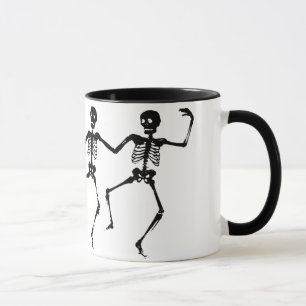 Caneca Esqueletos da dança (o Dia das Bruxas)