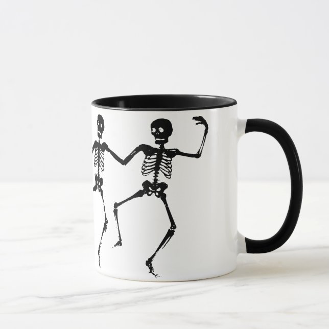 Caneca Esqueletos da dança (o Dia das Bruxas) (Direita)