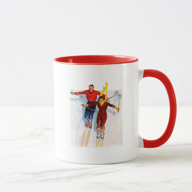 Caneca Esqui da Descida do casal (Direita)