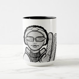 Caneca Esquiando no inverno