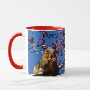 Caneca Esquilo da Cauda Vermelha do Kansas