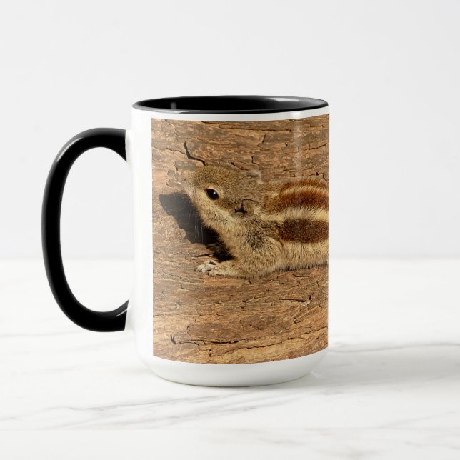 Caneca Esquilo de Palma Indiano num tronco de Árvore (Esquerda)