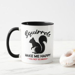 Caneca Esquilos Sarcásticos Me Fazem Feliz Você Não Tanto