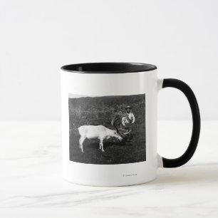 Caneca Esquimó do Alasca e rena capturada