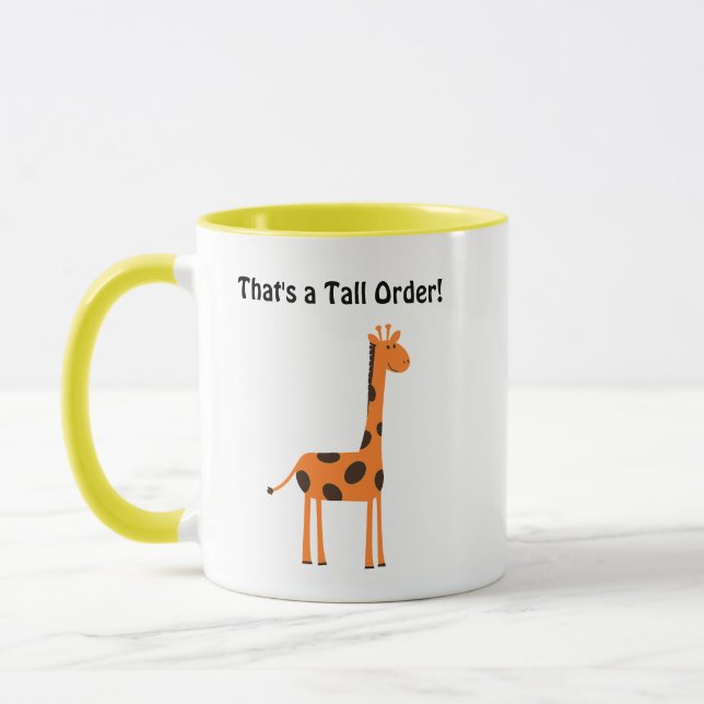 Caneca Essa é uma encomenda alta, engraçada desenho de Gi (Esquerda)