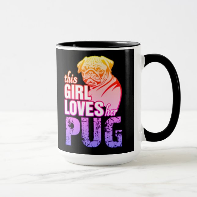 Caneca Essa Menina Ama O Pug Dela (Direita)