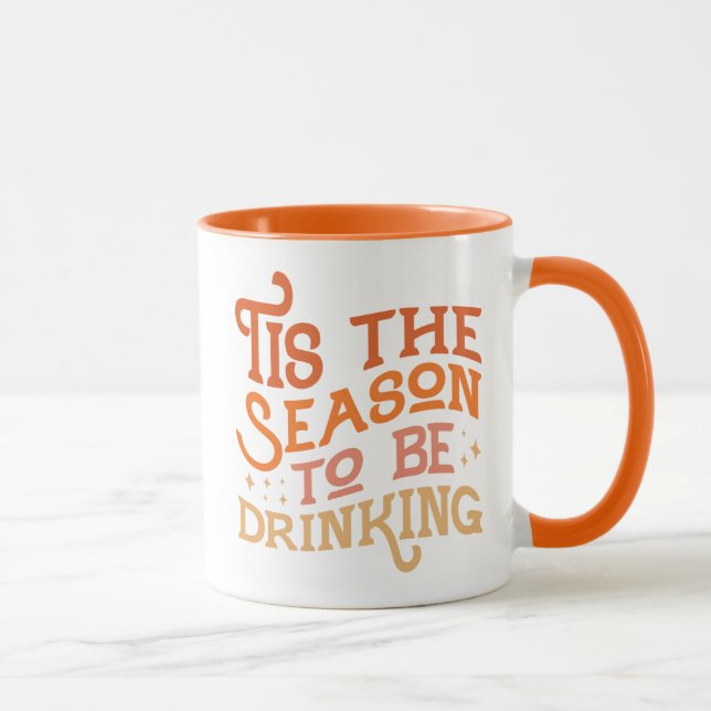 Caneca Esta é a estação para ser Design de Feriado Engraç (Direita)