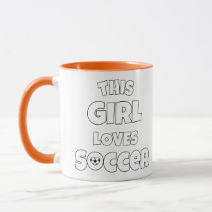 Caneca Esta garota adora futebol