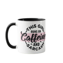Esta garota corre em sarcasmo e café mug