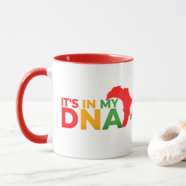 Caneca Está no meu DNA - Mês da História Negra (Com Donut)