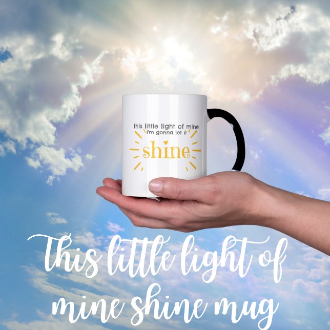 Caneca Esta pequena luz minha, Matthew 5:16 (Criador carregado)