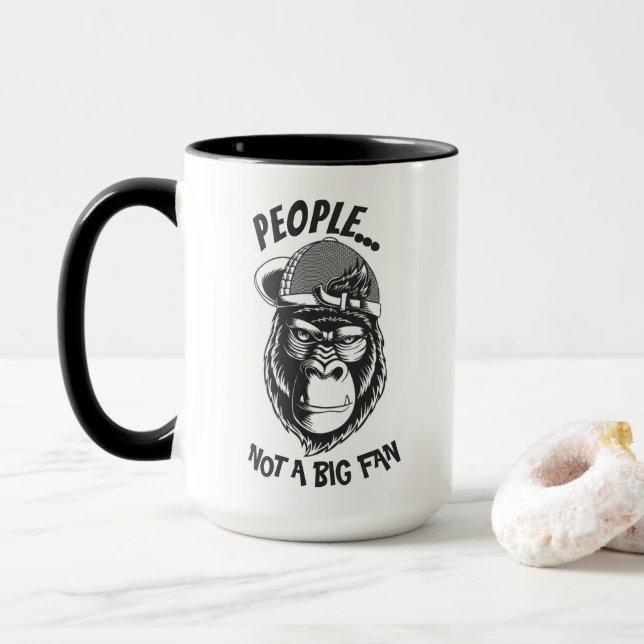 Caneca Está prestes a ficar selvagem, Black Ape (Com Donut)