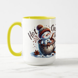 Caneca Estação de Cacau Quente Snowman