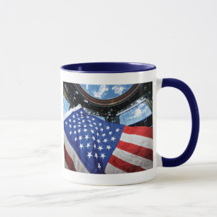 Caneca Estação Espacial Americana Flag Earth Orbit