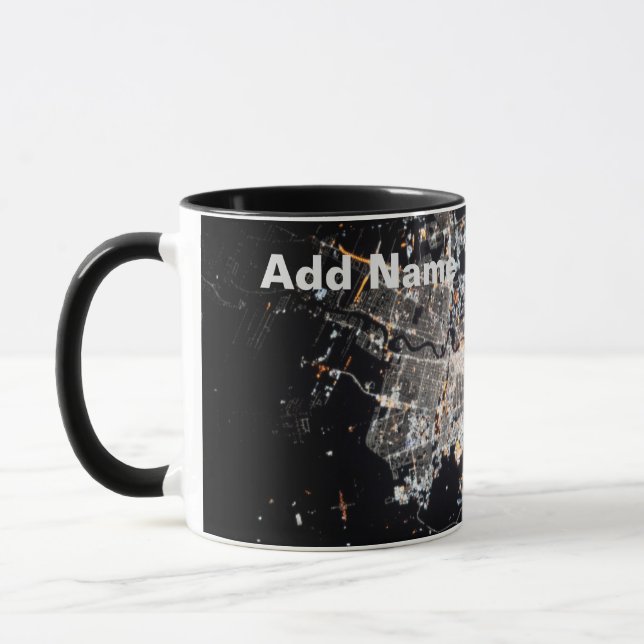 Caneca Estação Espacial ISS da NASA Photo Winnipeg à noit (Esquerda)