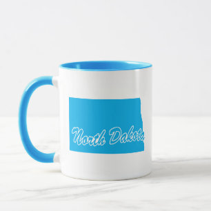 Caneca Estado de Dakota do Norte Shape Mug