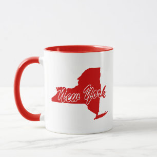 Caneca Estado de Nova York - Forma Red Mug
