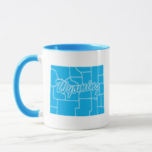 Caneca Estado De Wyoming Shape Mug