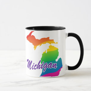Caneca Estado do arco-íris de Michigan