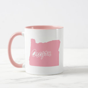 Caneca Estado Rosa Da Cápsula Do Oregon