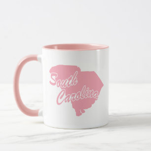 Caneca Estado Rosa Da Carolina Do Sul - Shape Mug