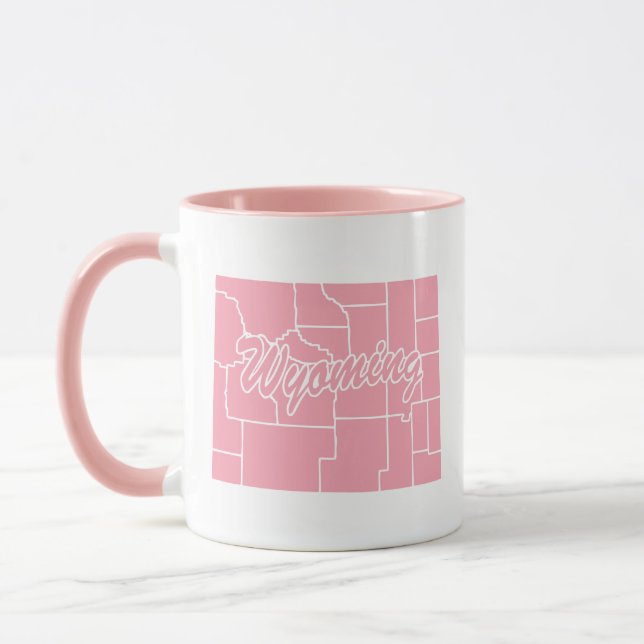 Caneca Estado Rosa De Wyoming Shape Mug (Esquerda)