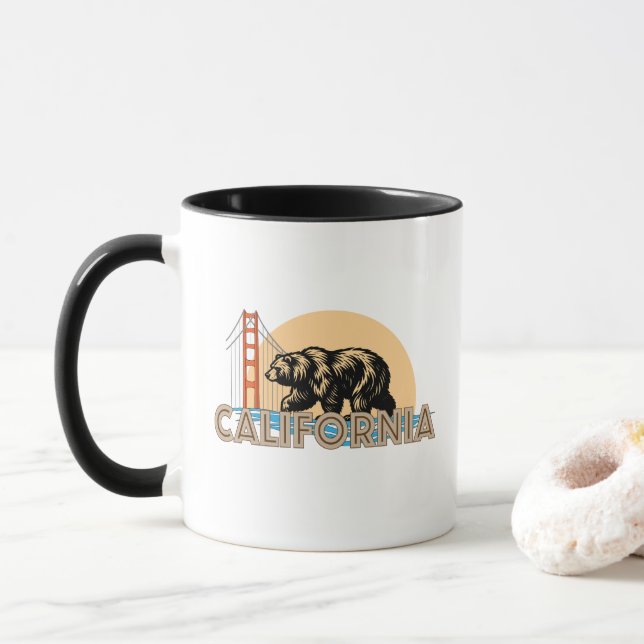 Caneca Estados Unidos da América da Califórnia (Com Donut)