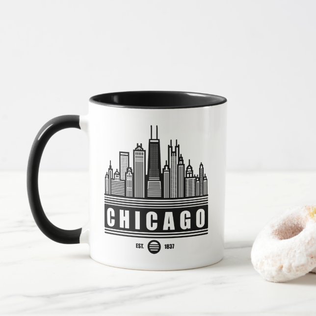 Caneca Estados Unidos de Chicago Illinois (Com Donut)