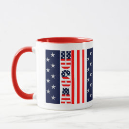 Caneca Estados Unidos Sinalizador Estrelas e Stripes Pers