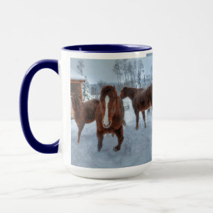 Caneca Estalhão Amoroso Engraçado e Cavalos Mare Relutant
