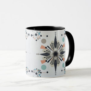 Caneca Estallido Atômico Retro Moderno de Meados do Sécul