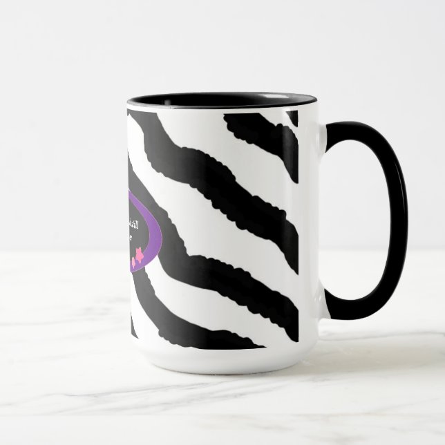 Caneca Estampa de pelo de zebra para 60º aniversário (Direita)