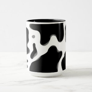 Caneca Estampa de Vaca Preto e Branco Animal da Moda