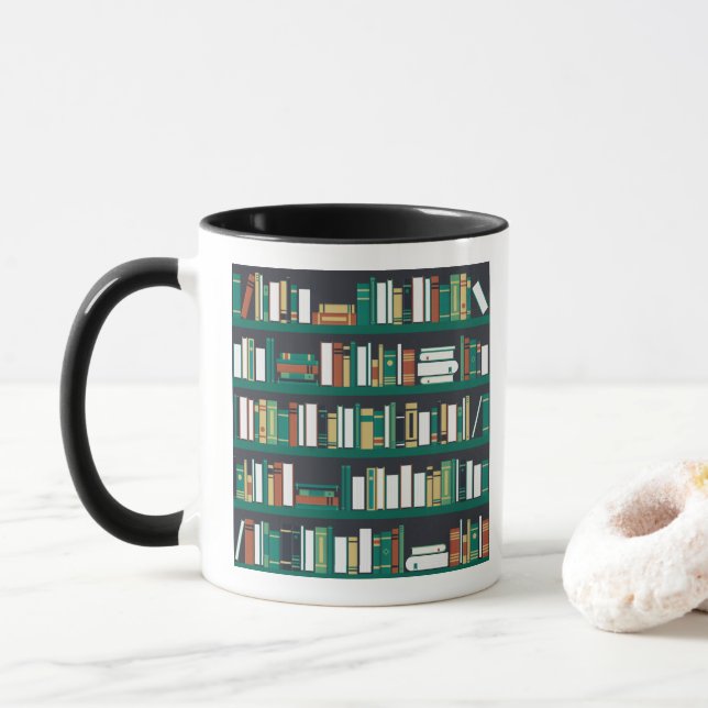 Caneca Estante de livros  (Com Donut)