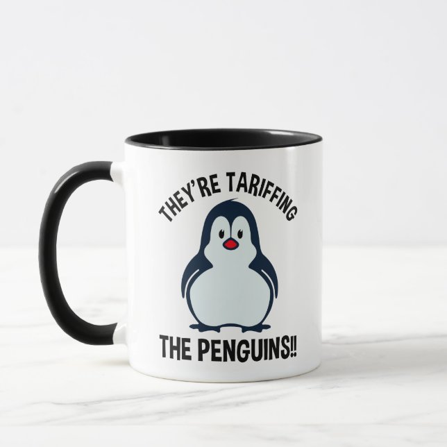 Caneca Estão a Tarifar os Pinguins! (Esquerda)
