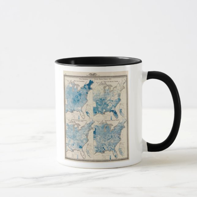 Caneca Estatísticas vitais, Censo Unido (Direita)