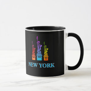CANECA ESTATUA DA LIBERDADE COLORIDA VIBRANTE NOVA YORK