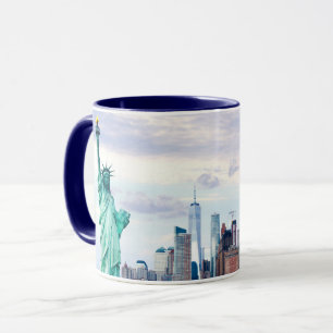 Caneca Estátua da Liberdade com o World Trade Center