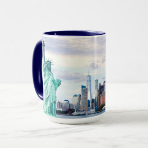Caneca Estátua da Liberdade com o World Trade Center
