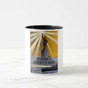 Caneca Estátua da Liberdade Tocha & Marinha dos EUA Segun
